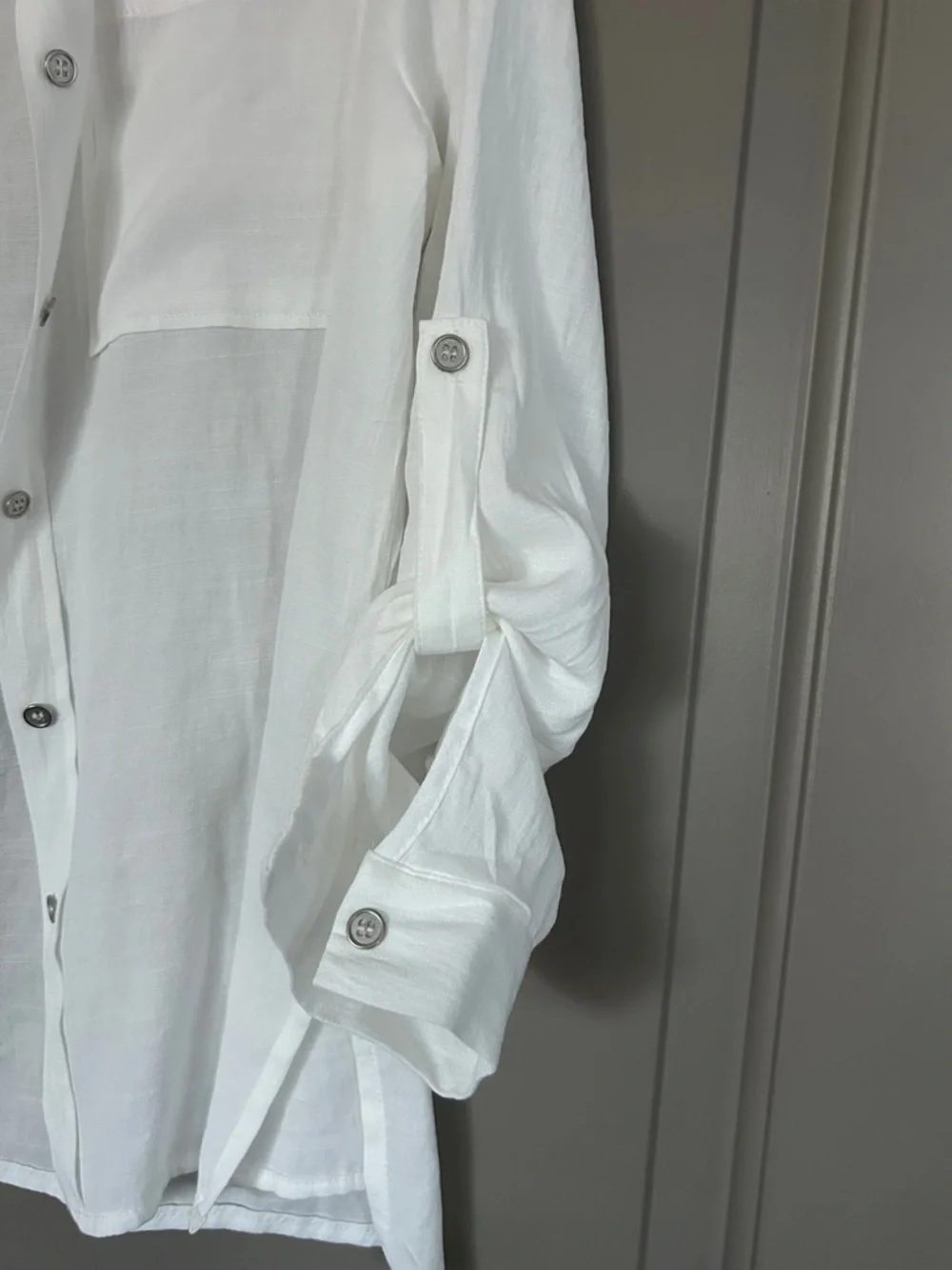 Love Tree White Lightweight Button-Up Shirt - Picture 6 of 11